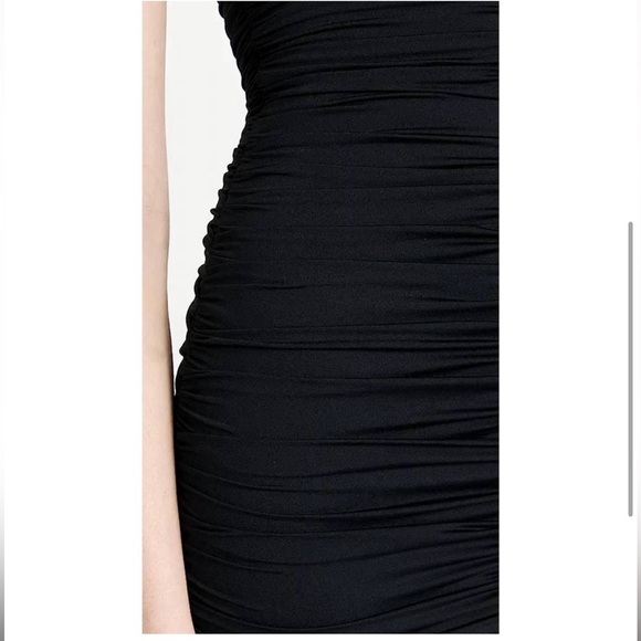 A.L.C Adrienne NWT Runched Midi Black Dress - Picture 5 of 6